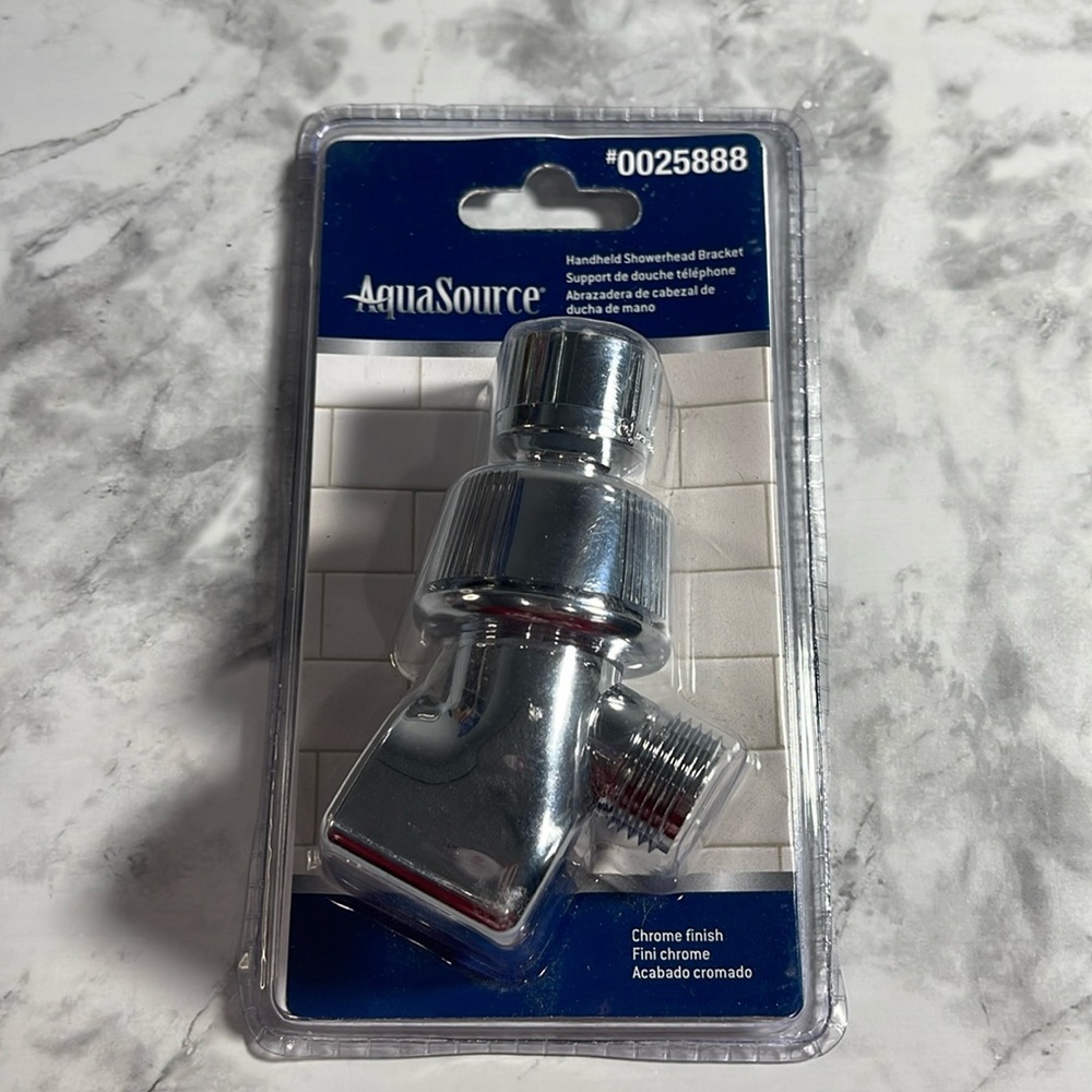 AquaSource Handheld Showerhead Bracket with Chrome Finish NWT